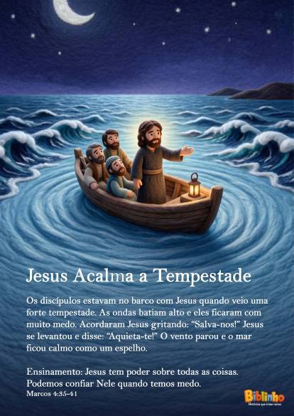 História Jesus Acalma a Tempestade